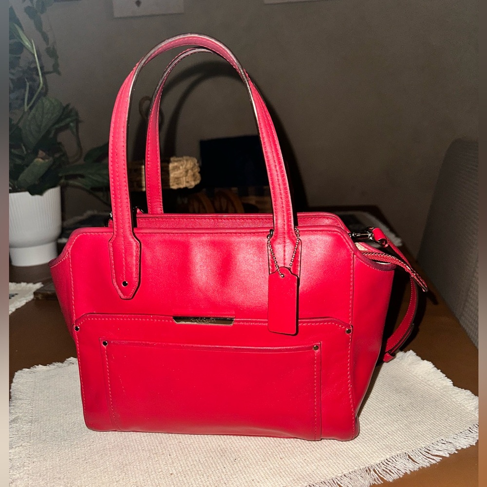 Coach Vibrant Red Tote